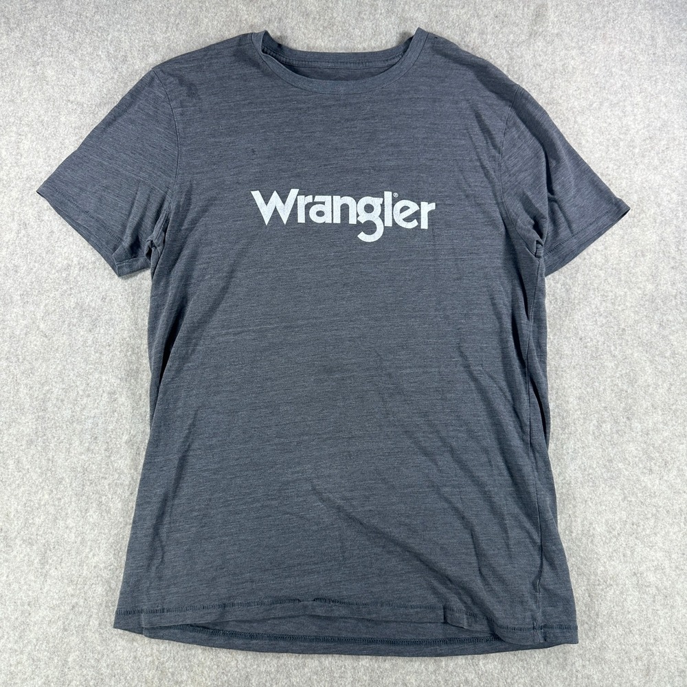 Wrangler Mens Est 1947 Logo Graphic Short Sleeve Tee Heather Gray Size Medium